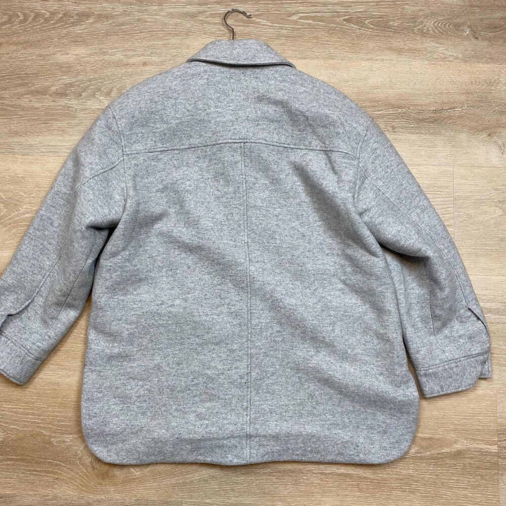 Madewell Belrose Shirt-Jacket Women's L Color Light Graphite - Picture 6 of 9